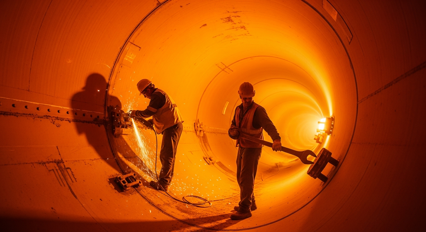 Industrial pipe work