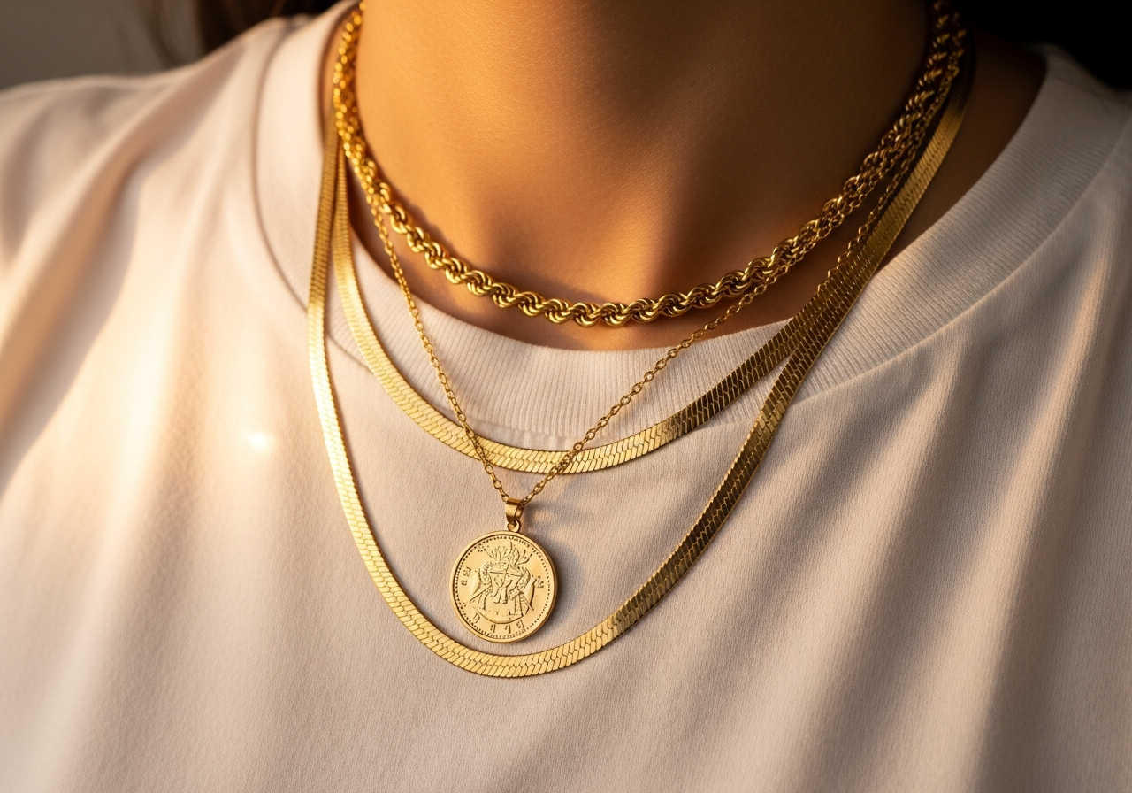 Mastering the art of layered necklace styling