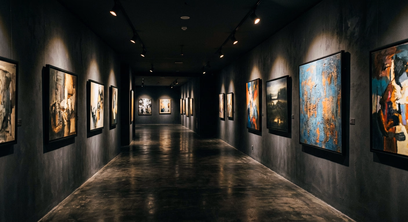 AI-generated interior designer imagery — Moody room