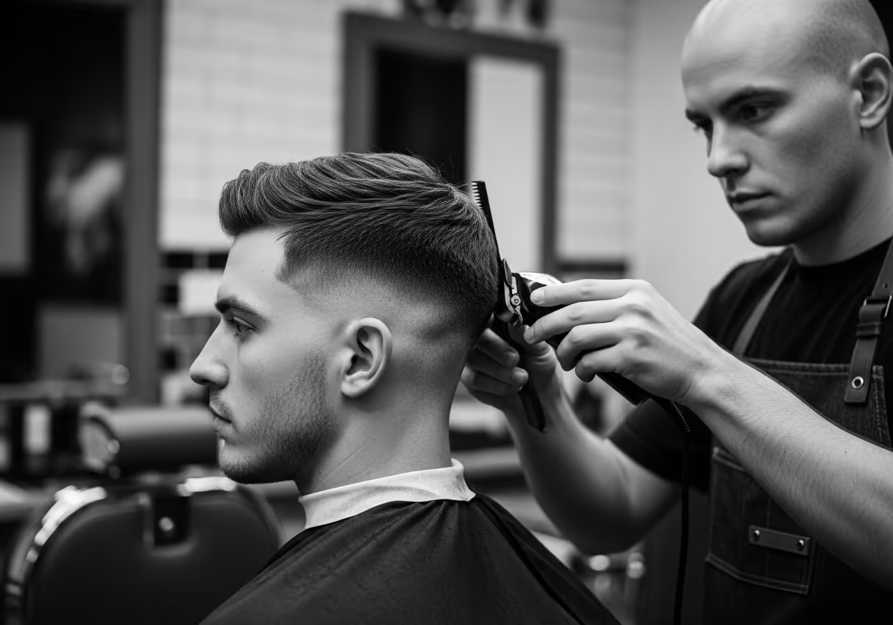 A UOVA barbershop site — Service menu + book now