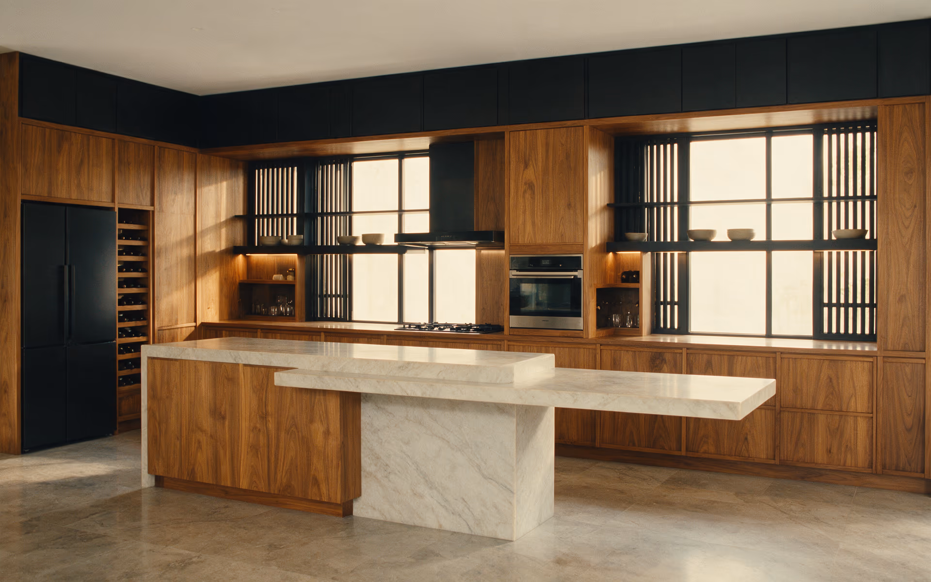 Bespoke walnut kitchen