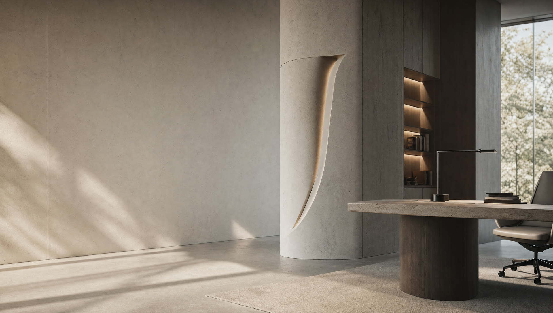 Minimal architectural workspace