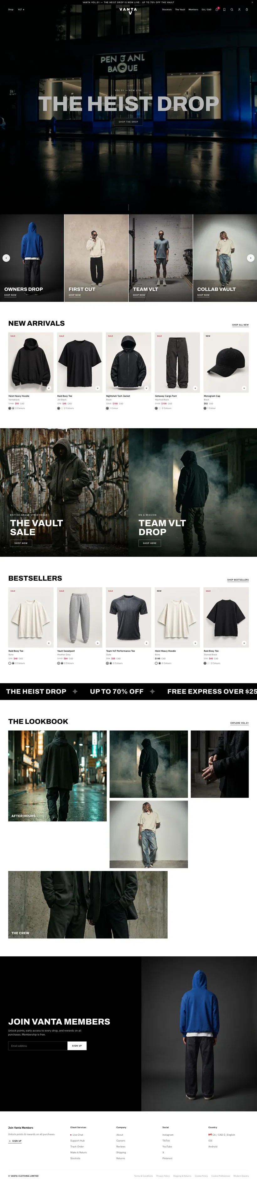 vanta — a site built on UOVA