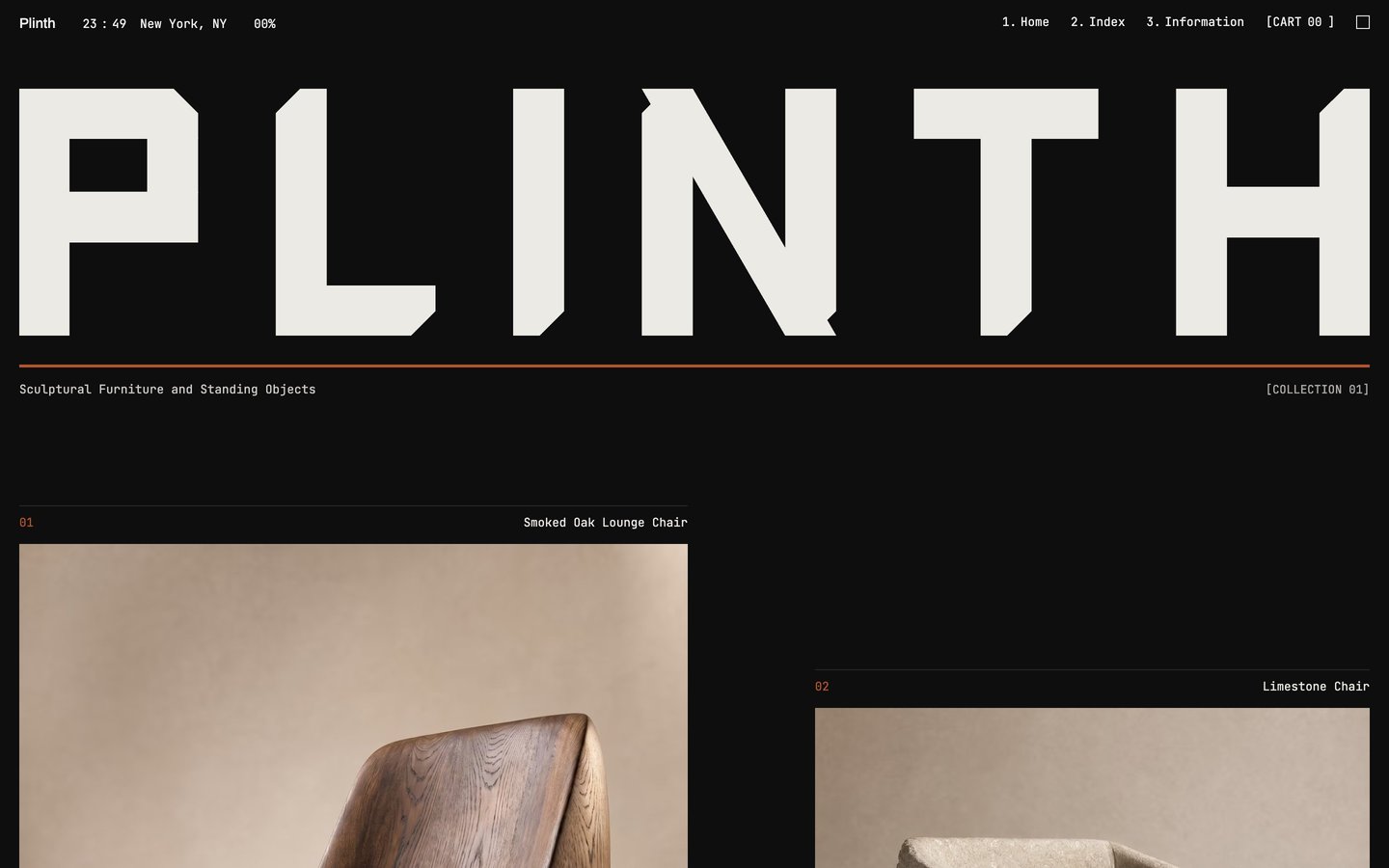 Plinth — website template preview