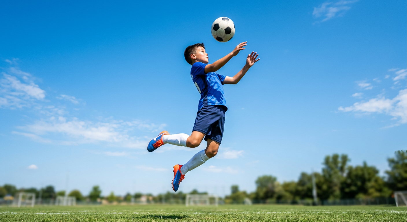 Athlete jumping