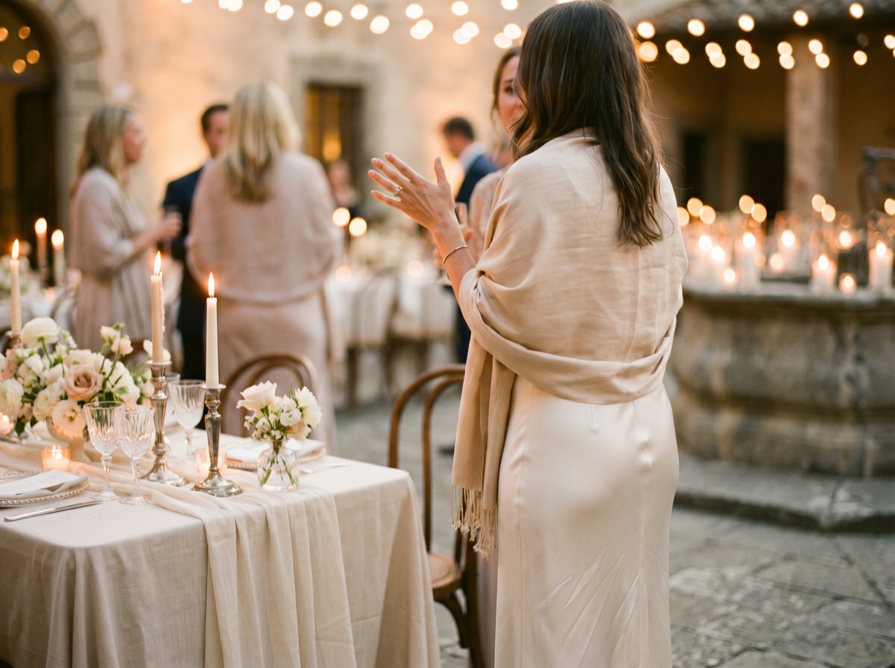 A candid ceremony moment caught in soft golden light