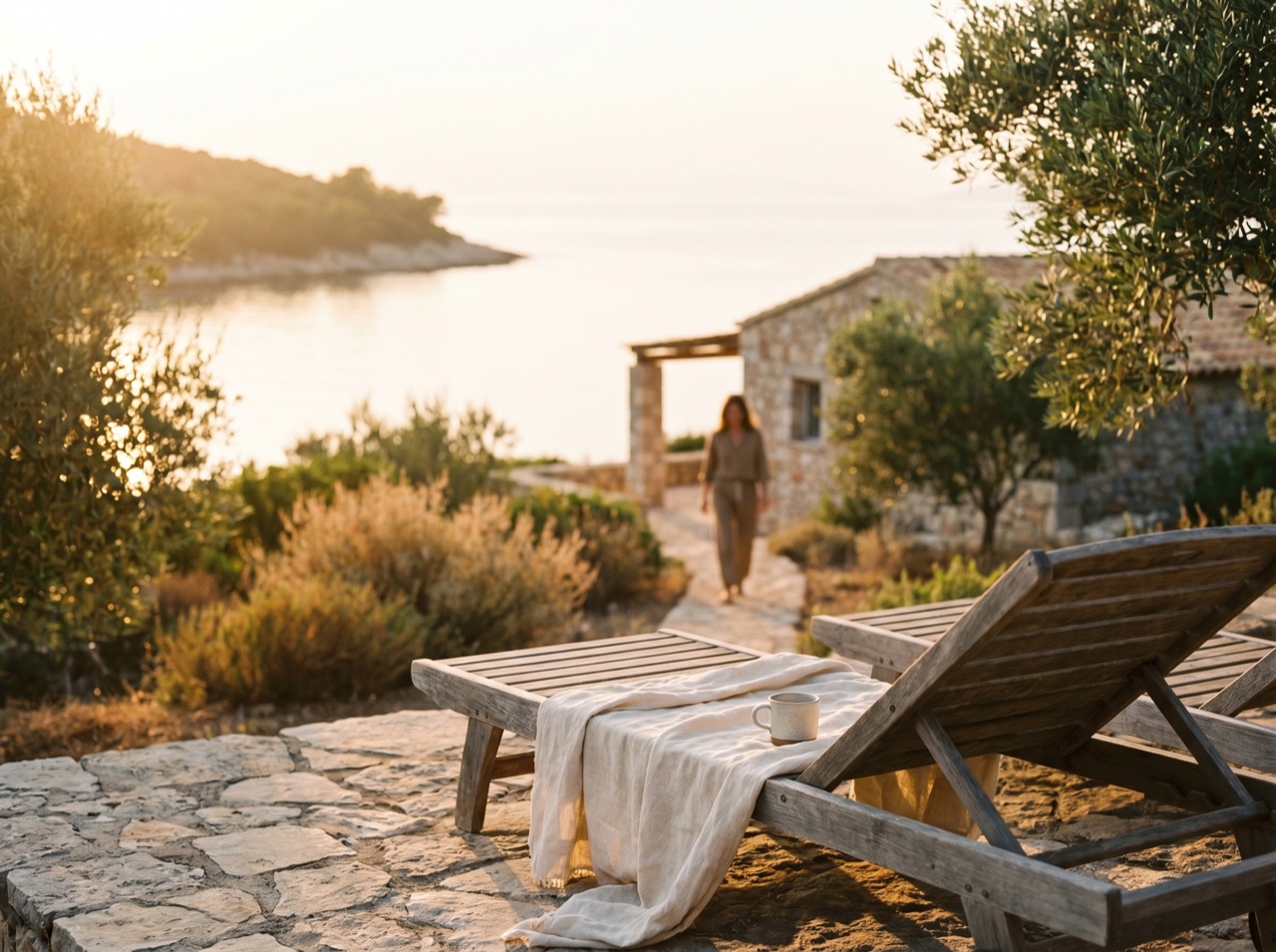 A golden-hour landscape at the end of a guided day