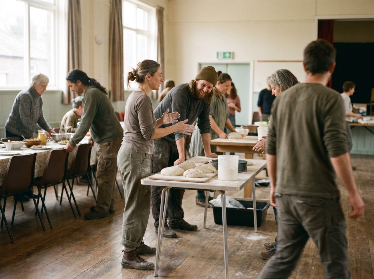 A welcoming community space mid-activity