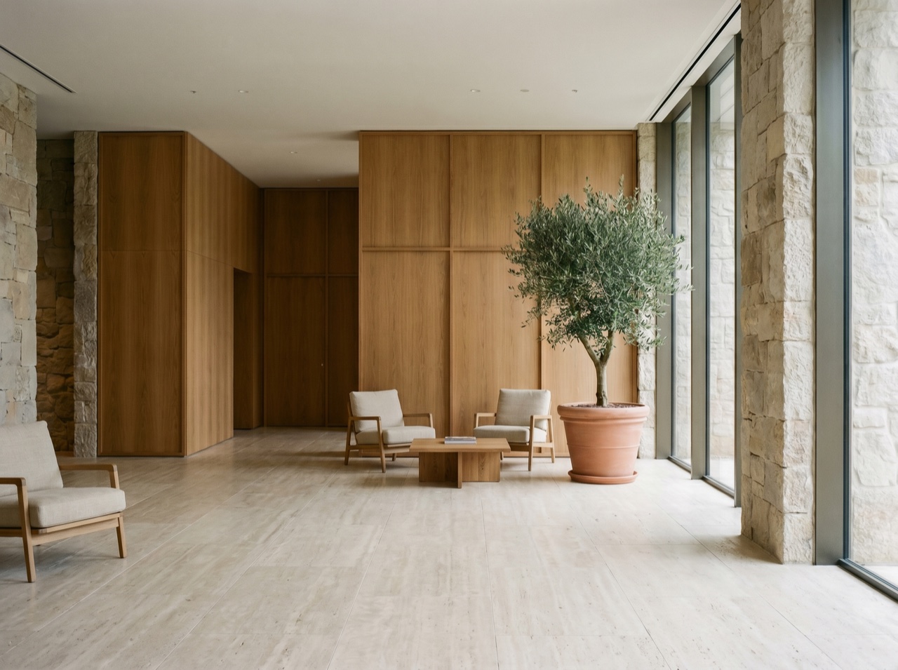 A well-maintained communal entrance and lobby
