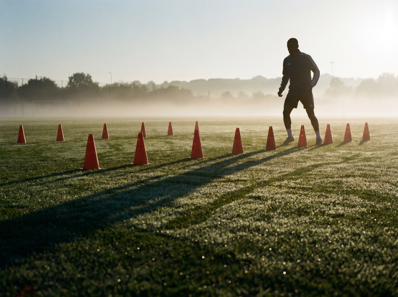 An academy training ground at first light