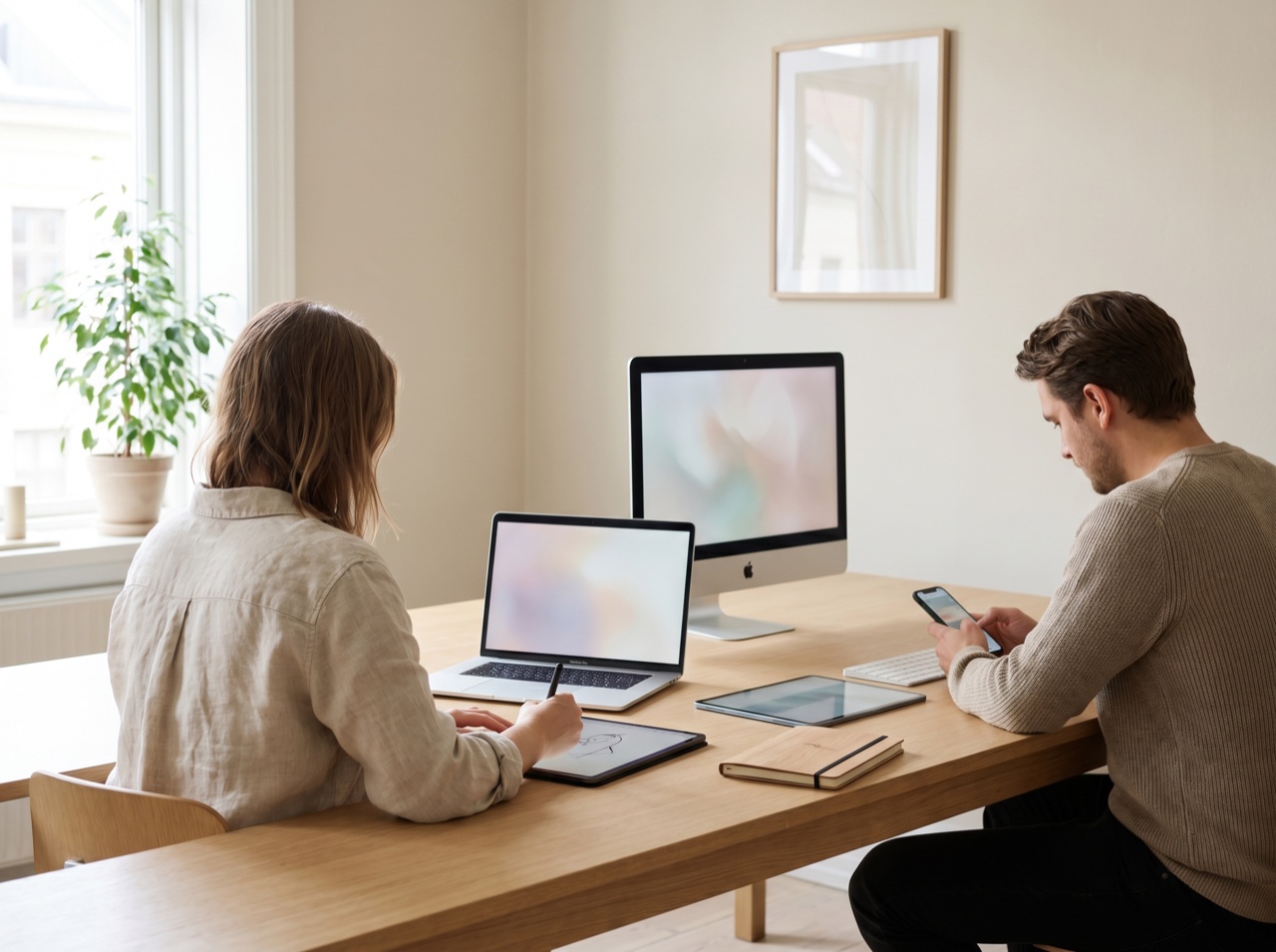 A polished app brand workspace in soft light