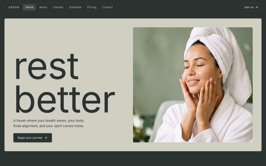 A complete health & wellness site generated with UOVA