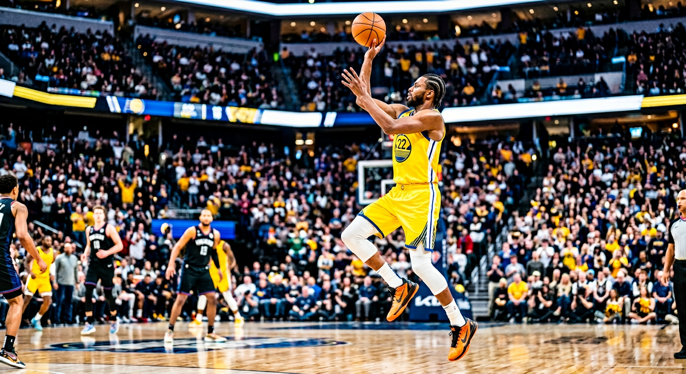 Basketball player shooting